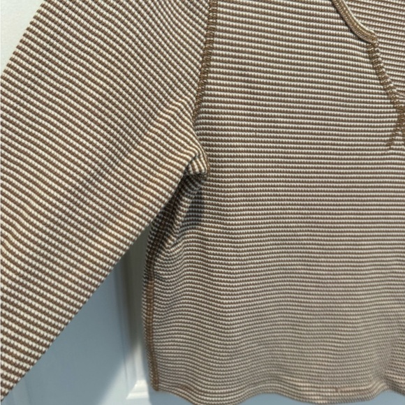 American Eagle Ribbed Brown V-Neck Crop Top Size L - Picture 9 of 10